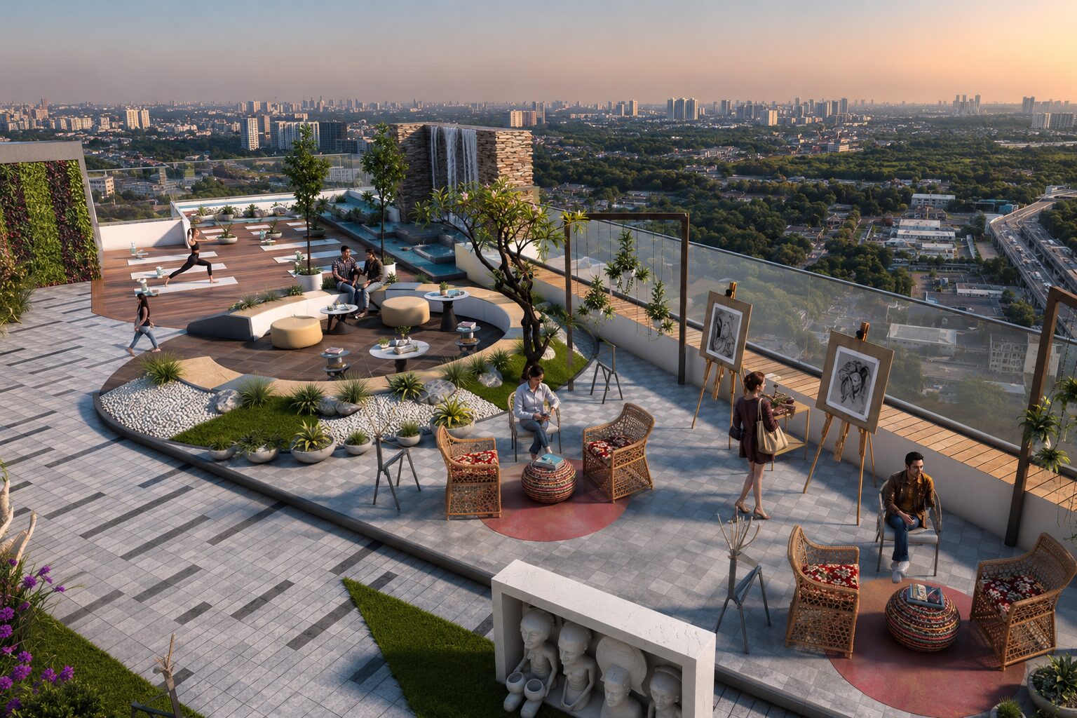 Rooftop sky garden